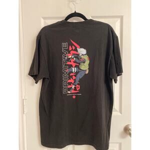 Primitive X Naruto Strike Black T-Shirt Size Large kakashi Japanese Anime